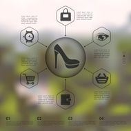 fashion infographic with unfocused background N64