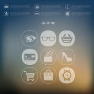 fashion infographic with unfocused background N65