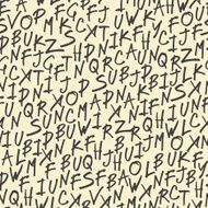 Brush script seamless pattern Vector N2