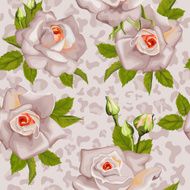 Wallpaper with flowers Seamless pattern