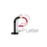 Minimal P font or letter icon design N11