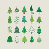 Set of Christmas tree