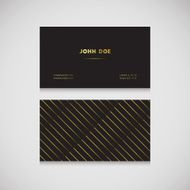 Business card Front and back Black gold