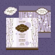 Retro wedding card N2