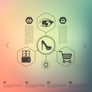 fashion infographic with unfocused background N67