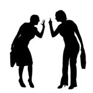 Vector silhouette of a businesswoman N10