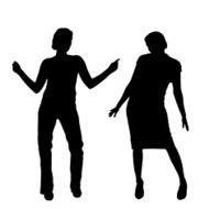 Vector silhouette of a woman N710