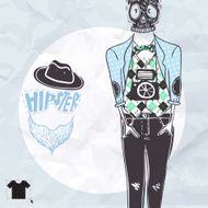 Hipster Background In Retro Style N4