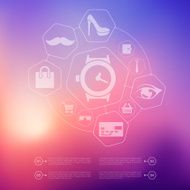 fashion infographic with unfocused background N68