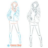 Girl in winter fur coat N2