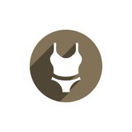 Underwear vector icon isolated