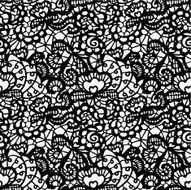 Lace seamless pattern with flowers N119