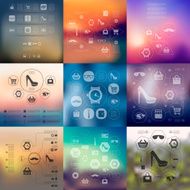 fashion infographic with unfocused background N69