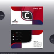 Abstract creative business card Vector N39