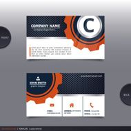 Abstract creative business card Vector N40