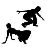 Vector silhouette of a woman N712