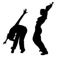 Vector silhouette of a woman N713