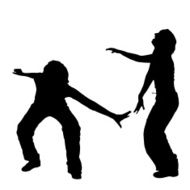 Vector silhouette of a woman N714