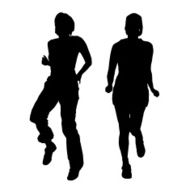 Vector silhouette of woman N71
