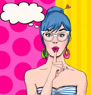 Pop Art girl with the speech bubble