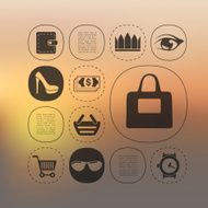 fashion infographic with unfocused background N71