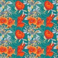 Seamless floral background with peonies N3