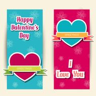 happy valentine&#039;s day banners cards concepts Vector illustration design N2