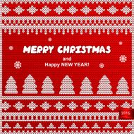 Vector Christmas knitted illustration