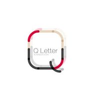 Minimal Q font or letter icon design N19