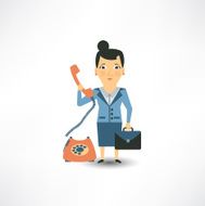 accountant talking on the phone