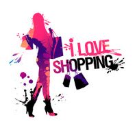 Shopping woman silhouette