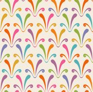 Seamless floral color cute pattern
