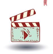 Movie Clapper Board hand drawn illustration N2