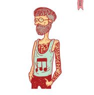 hipster style hand drawn illustration N26