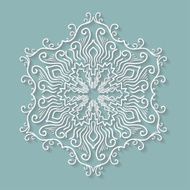 Paper lace doily decorative snowflake round crochet ornament N4