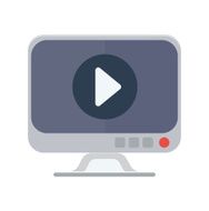 Monitor icon flat vector illustration