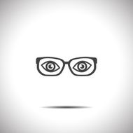 glasses with eyes vector icon N2