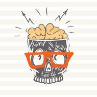Hipster Skull Background N4