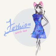 Art Background With Beautiful Young Fashion Woman N4