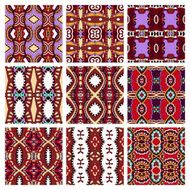 set of different violet colour seamless vintage geometric N4