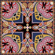 silk neck scarf or kerchief square pattern design N81