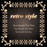 frame with a gold rim vector illustration