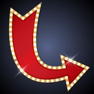Arrow shaped signs in retro style