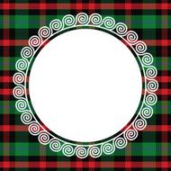 vector seamless pattern Scottish tartan with frame