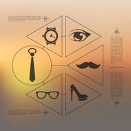 fashion infographic with unfocused background N72