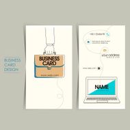 office style vector business card set