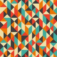 Vintage seamless pattern with rhombuses and triangles