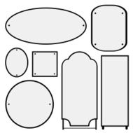 Vector set of mirrors different shapes
