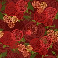 vector floral seamless pattern with flower roses