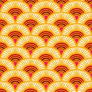 Vintage hand drawn art deco pattern N11